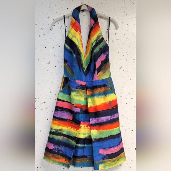 Milly Multicolor Halter Dress - Picture 1 of 5